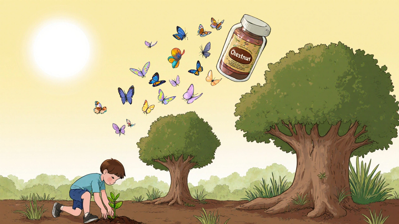 Child planting a chestnut sapling as it grows into a tree supporting wildlife