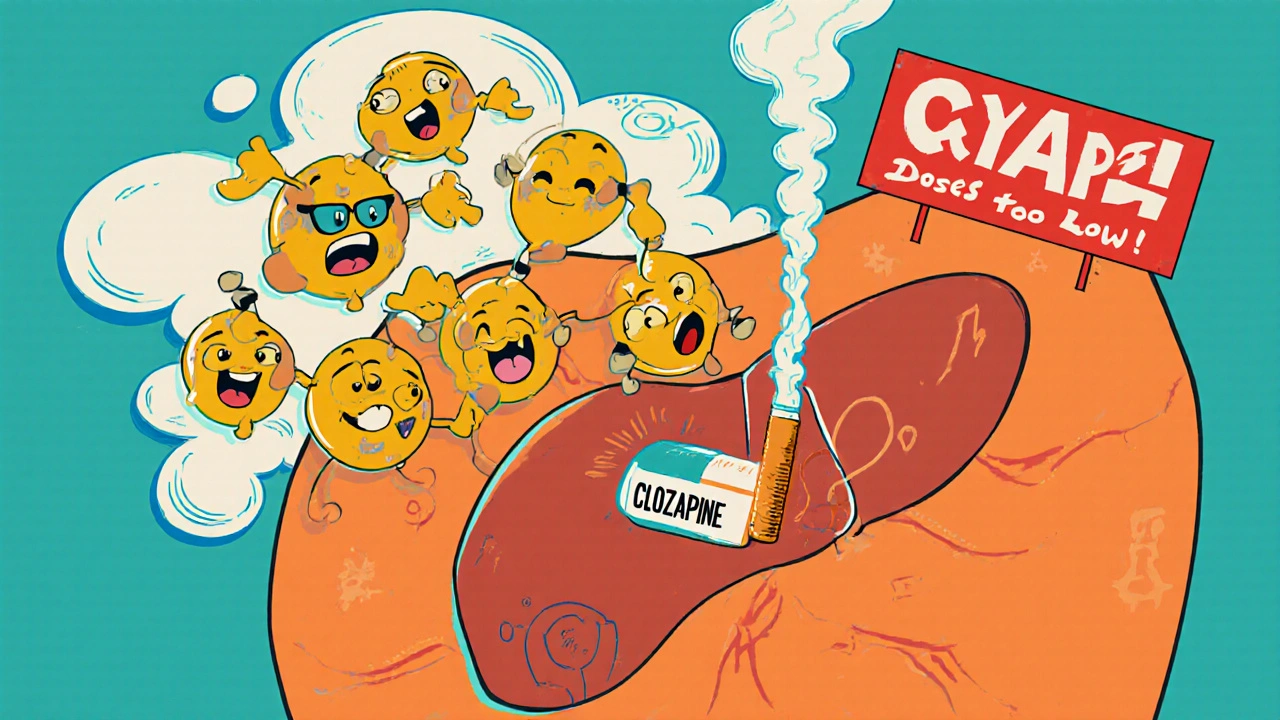 Clozapine and Smoking: How CYP1A2 Induction Affects Dose Requirements