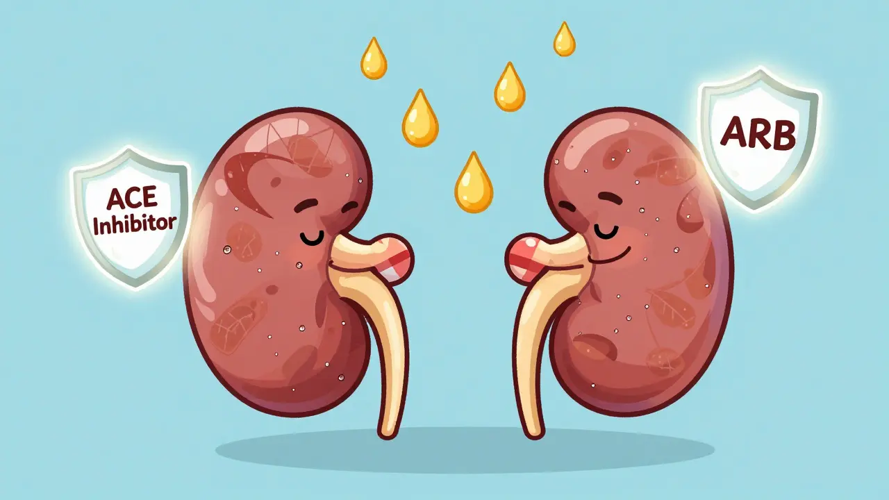 Diabetic Nephropathy: How ACE Inhibitors and ARBs Slow Kidney Damage with Protein Control